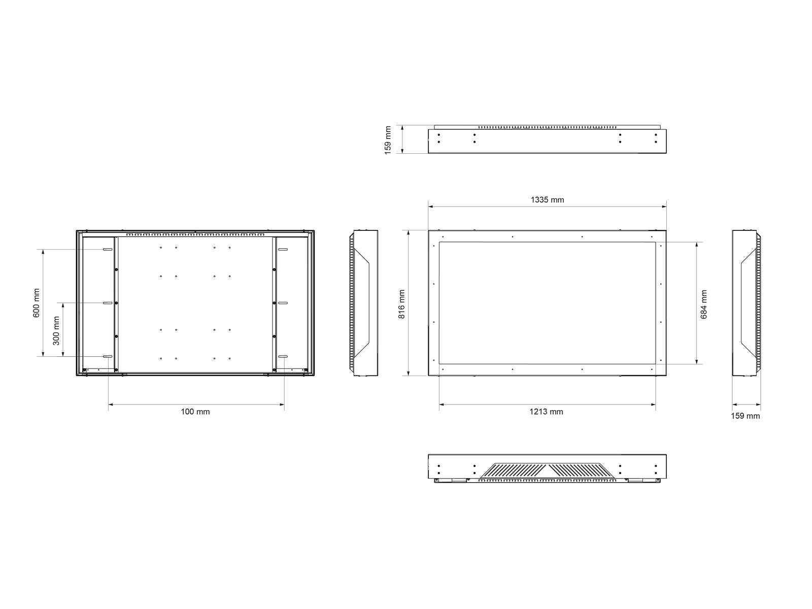 Multibrackets M Pro Series Enclosure – 55" Outdoor Wall Mount Landscape (Weatherproof & Anti-Theft) Wall Mount Bracket Multibrackets