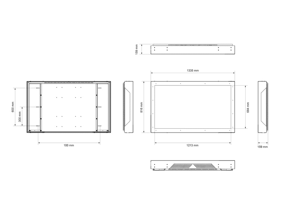 Multibrackets M Pro Series Enclosure – 55" Outdoor Wall Mount Landscape (Weatherproof & Anti-Theft) Multibrackets Outdoor Wall Mount Brackets Multibrackets