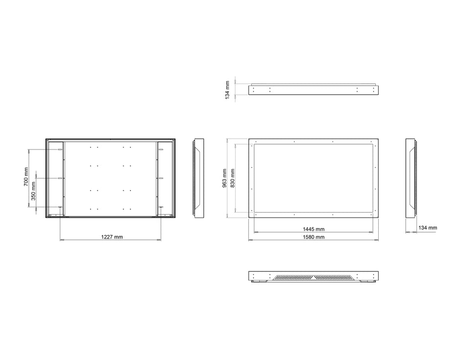 Multibrackets M Pro Series Enclosure – 65" Outdoor Wall Mount Landscape (Weatherproof & Secure) Multibrackets Outdoor Wall Mount Brackets Multibrackets