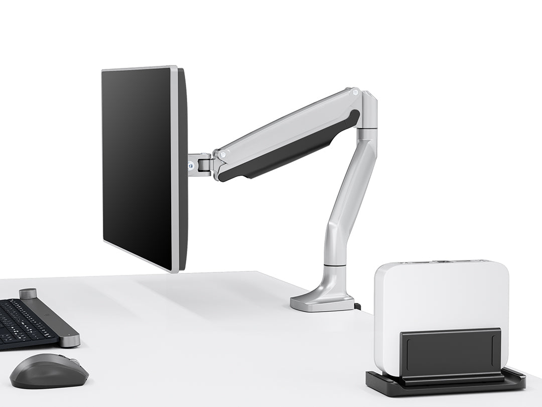Multibrackets M Deskmount Gas Spring Single Silver | 7350073733255 Monitor Arm Desk Mount Multibrackets