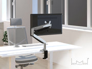 Multibrackets M Deskmount Gas Spring Single Silver | 7350073733255 Monitor Arm Desk Mount Multibrackets