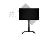 Multibrackets M 180 HD Single Black Mobile Floor Stand for 55"-80" Screens | 7350073735310 Floor Stand Multibrackets