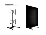 Multibrackets M 180 HD Single Black Mobile Floor Stand for 55"-80" Screens | 7350073735310 Floor Stand Multibrackets
