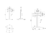 Multibrackets M 180 HD Single Black Mobile Floor Stand for 55"-80" Screens | 7350073735310 Floor Stand Multibrackets