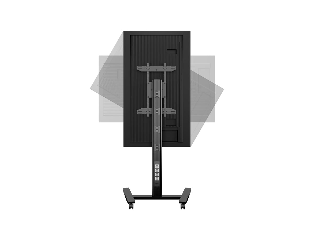 Multibrackets M 180 HD Single Black Mobile Floor Stand for 55"-80" Screens | 7350073735310 Floor Stand Multibrackets
