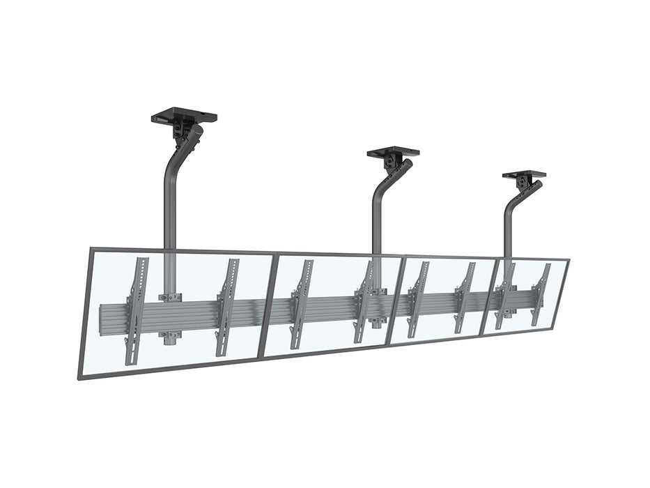 Multibrackets 0.8m Fixed 40"-65" Pro Series Menu Board Ceiling Mount For 4 Screens Menu Board Mounting Systems Multibrackets