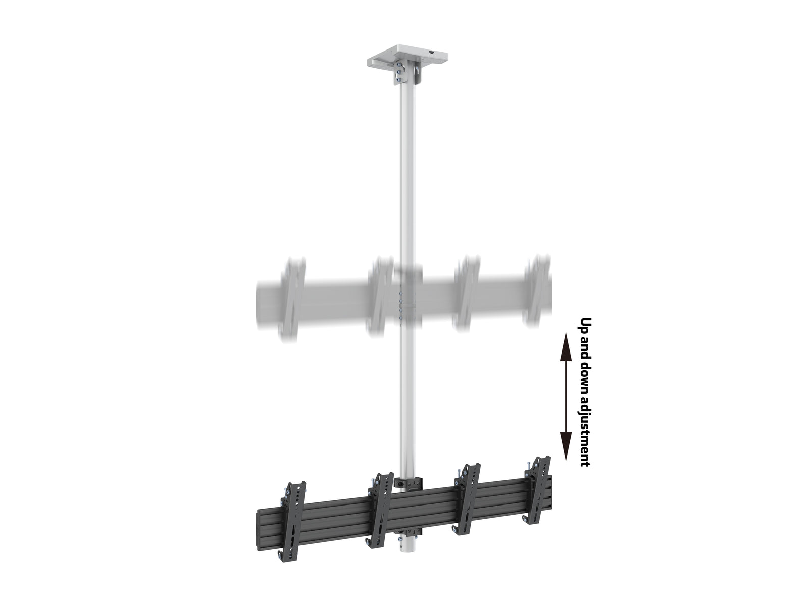 Multibrackets MBC2X1U M Pro 1.5m Ceiling Dual Display Mount For 30"-42" Screens | 7350073738274 Ceiling Mount Bracket Multibrackets