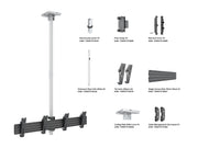 Multibrackets MBC2X1U M Pro 1.5m Ceiling Dual Display Mount For 30"-42" Screens | 7350073738274 Ceiling Mount Bracket Multibrackets