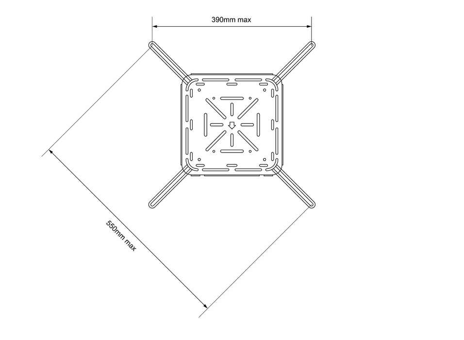 Multibrackets M Projector Mount Pro HD 40kg Black | 7350105210587 Multibrackets Projector Mount Multibrackets
