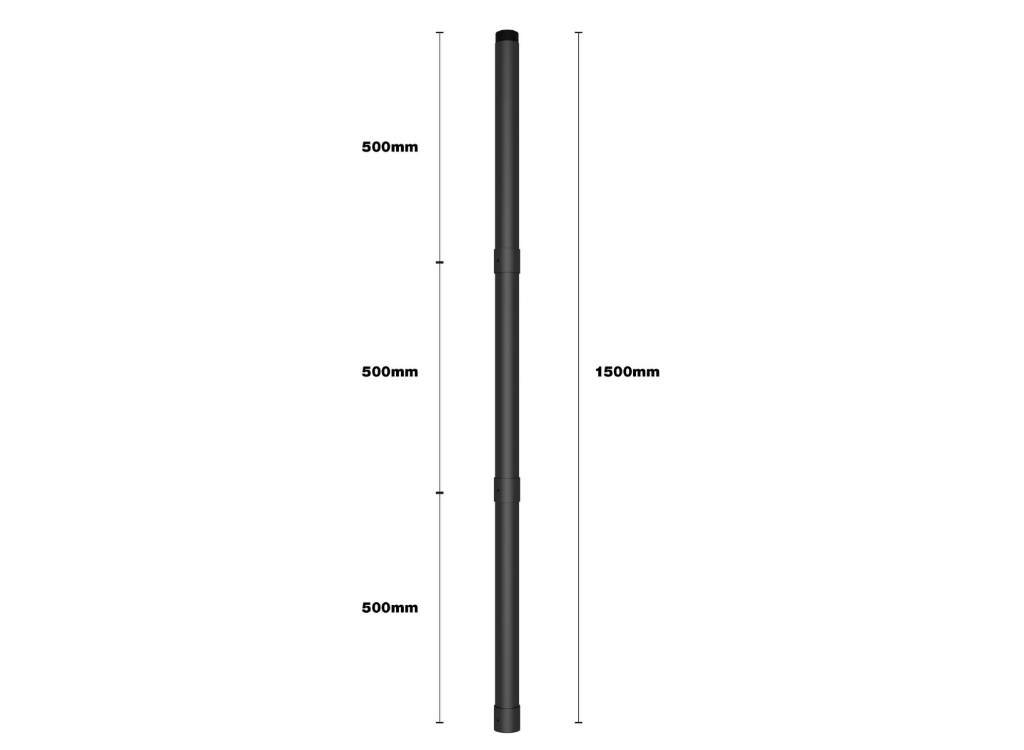 Multibrackets M Projector Mount Pro HD Black - Extension Poles 3 x 500mm | 7350105212345 Projector Mount Multibrackets