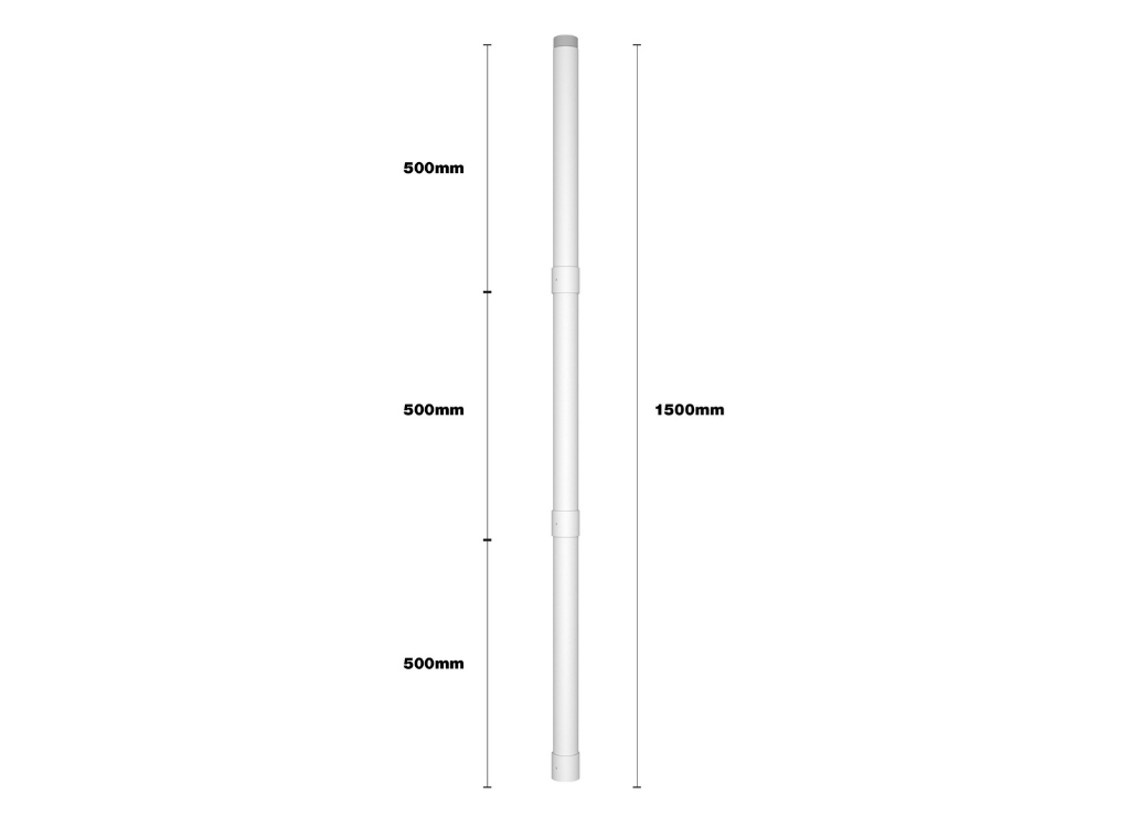 Multibrackets M Projector Mount Pro HD White - Extension Poles 3 x 500mm | 7350105212352 Projector Mount Multibrackets