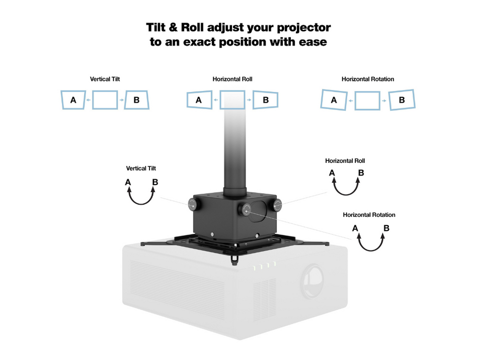 Multibrackets M Projector Mount Pro HD 2350mm 40kg Black | 7350105213588 Multibrackets Projector Mount Acer