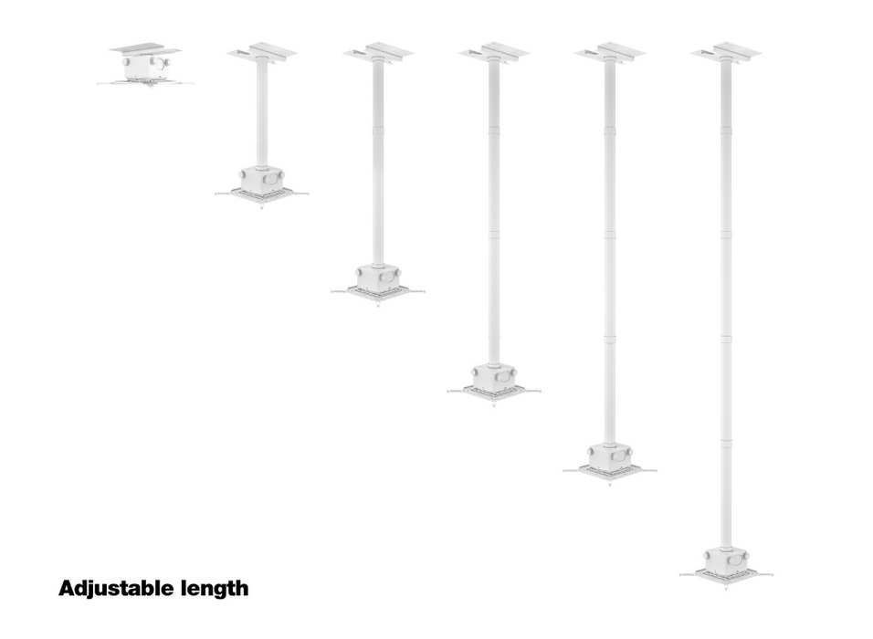 Multibrackets M Projector Mount Pro HD 2350mm 40kg White | 7350105213595 Multibrackets Projector Mount Multibrackets