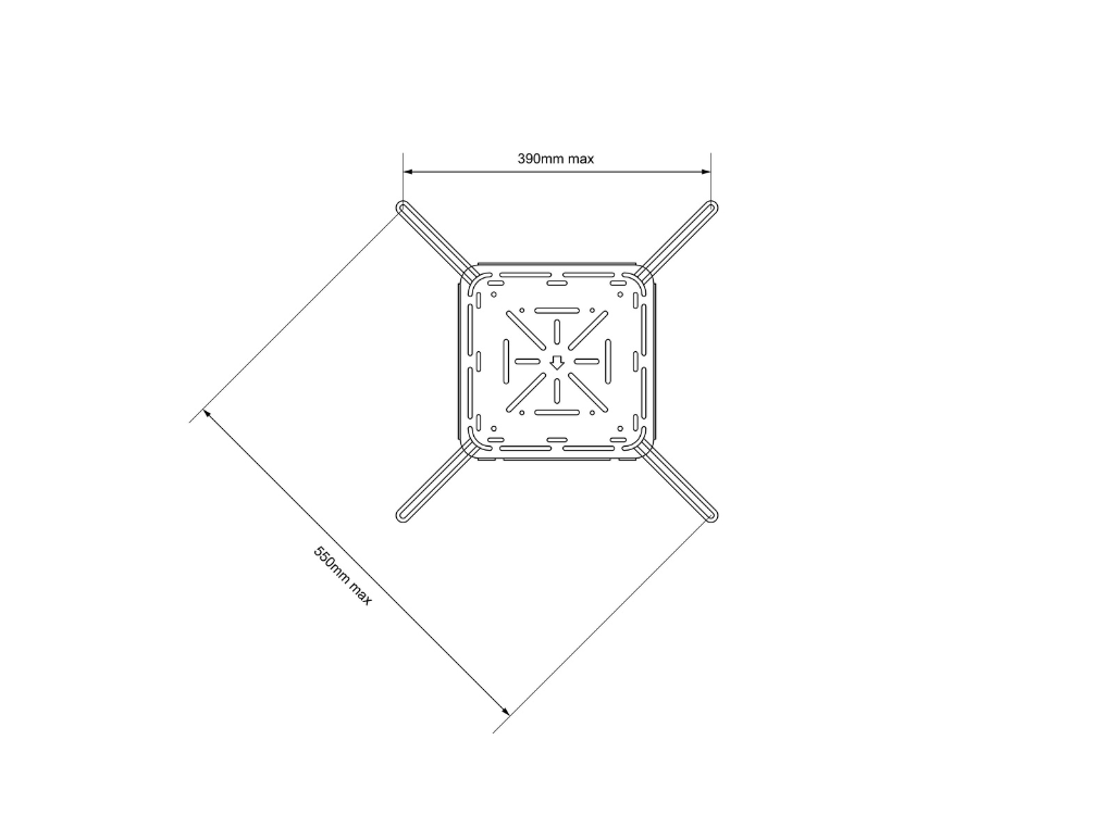 Multibrackets M Projector Mount Pro HD 2350mm 40kg White | 7350105213595 Projector Mount Multibrackets