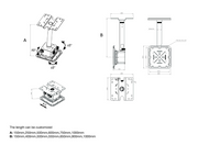 Multibrackets M Projector Mount Pro HD 2350mm 40kg White | 7350105213595 Projector Mount Multibrackets