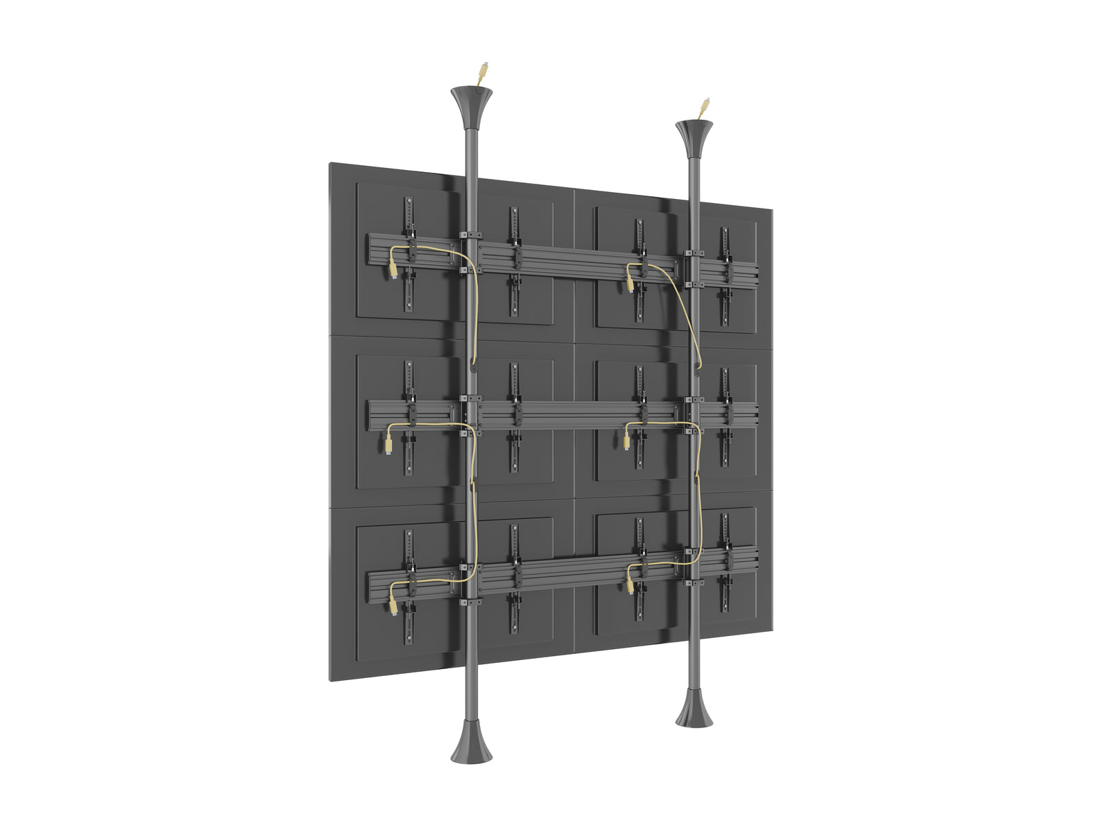 Multibrackets MBFC2UX3 M Pro 3m 6-Screen Floor to Ceiling Mount For 40"-65" Screens | 7350105216091