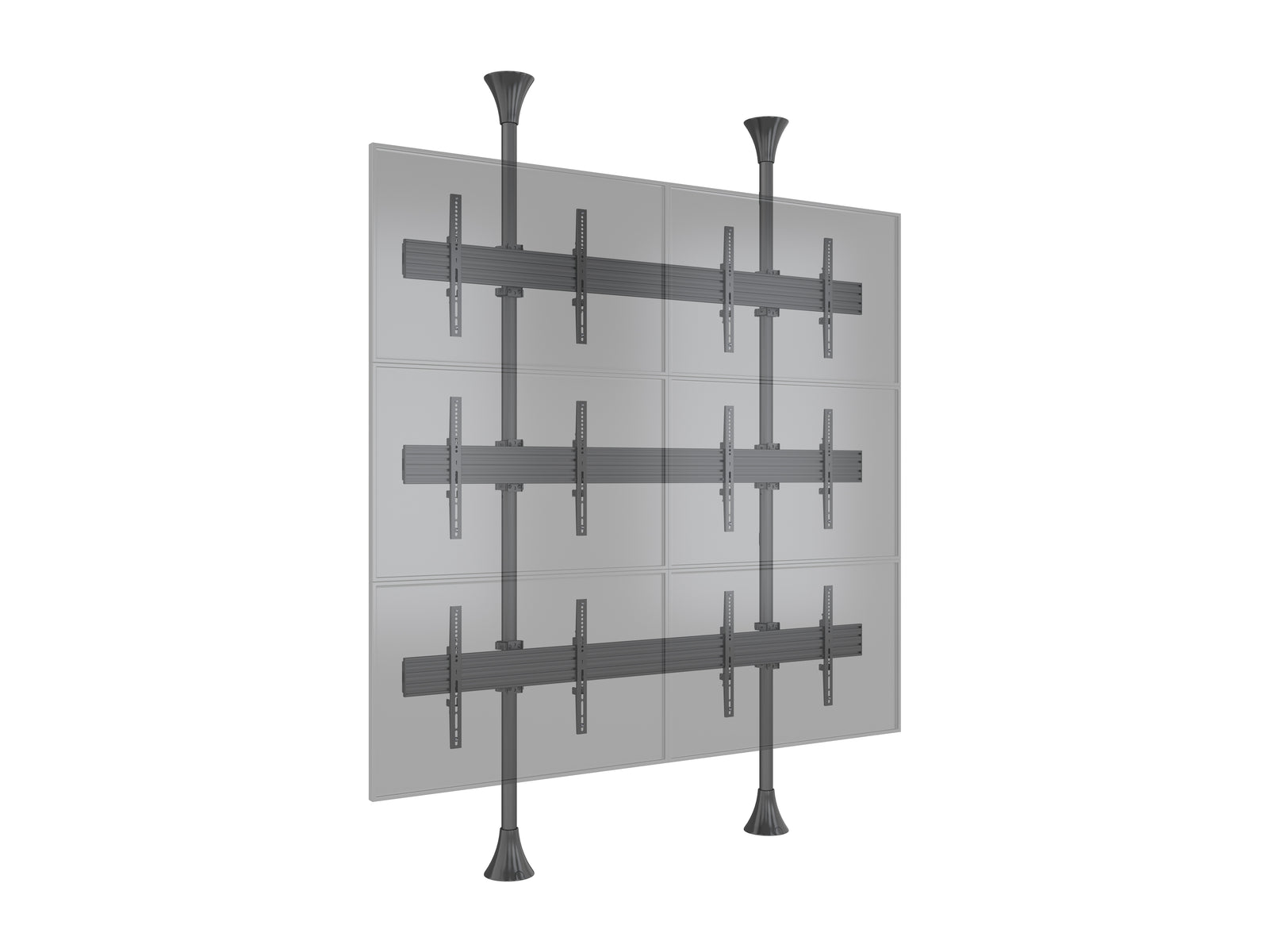 Multibrackets MBFC2UX3 M Pro 3m 6-Screen Floor to Ceiling Mount For 40"-65" Screens | 7350105216091