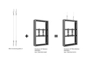 Multibrackets M Pro 43" Wire Medium B2B Display Enclosure Black | 7350105216374 Signage Display Enclosures Multibrackets