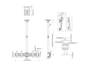 Multibrackets M Pro MBC2X1U CCTV Dome Camera Ceiling Mount | 7350105216602 Ceiling Mount Bracket Multibrackets