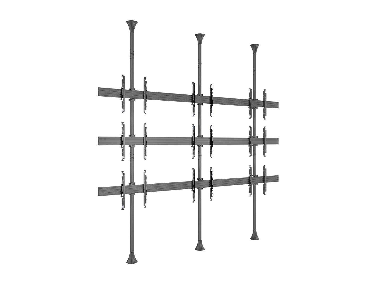 Multibrackets MBFC3UX3 M Pro 3m 9-Screen Floor to Ceiling Mount For 40"-65" Screens | 7350105216657