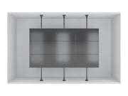Multibrackets MBFC3UX3 M Pro 3m 9-Screen Floor to Ceiling Mount For 40"-65" Screens | 7350105216657