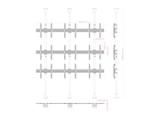Multibrackets MBFC3UX3 M Pro 3m 9-Screen Floor to Ceiling Mount For 40"-65" Screens | 7350105216657