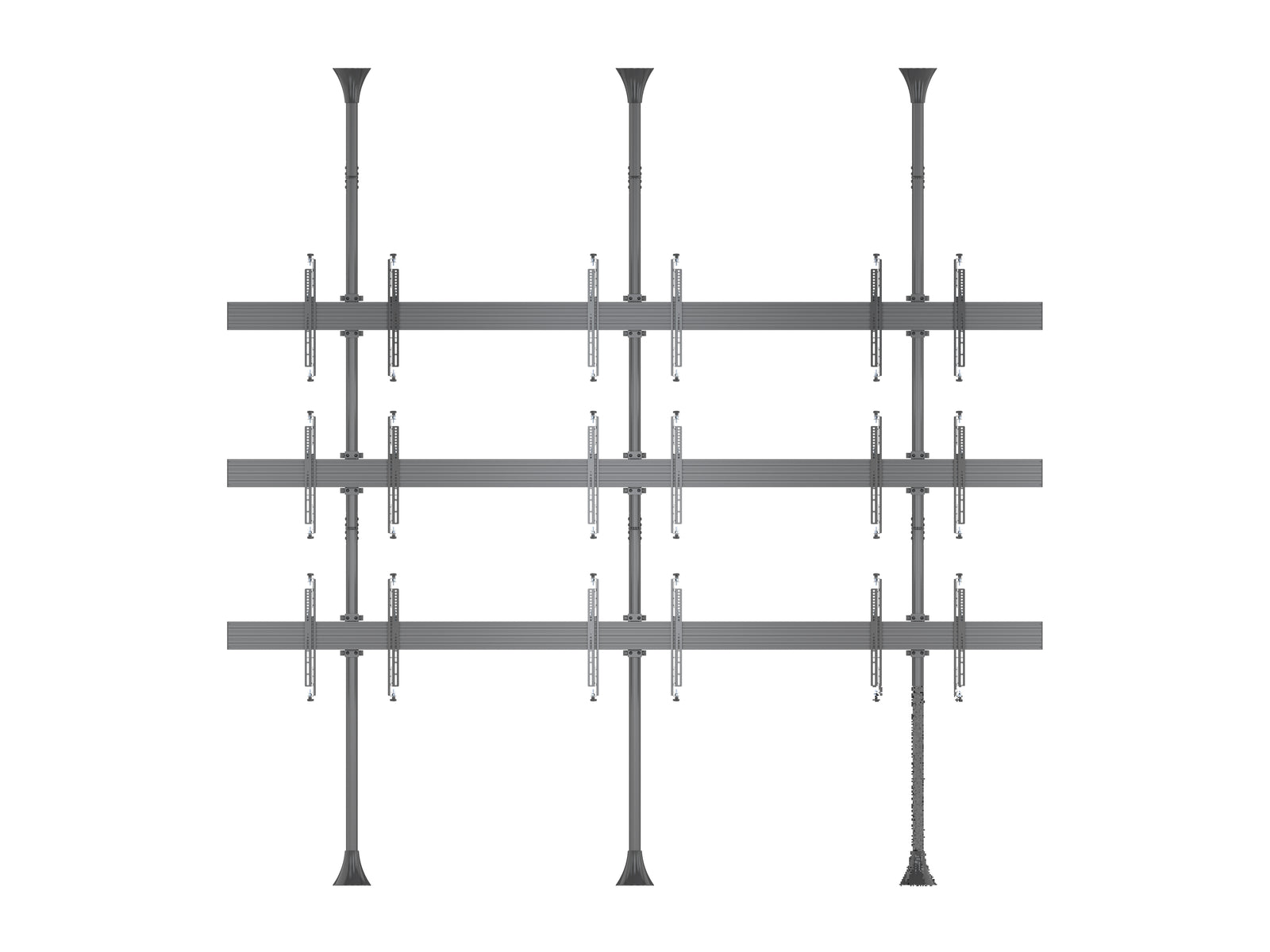 Multibrackets MBFC3UX3 M Pro 3m 9-Screen Floor to Ceiling Mount For 40"-65" Screens | 7350105216657
