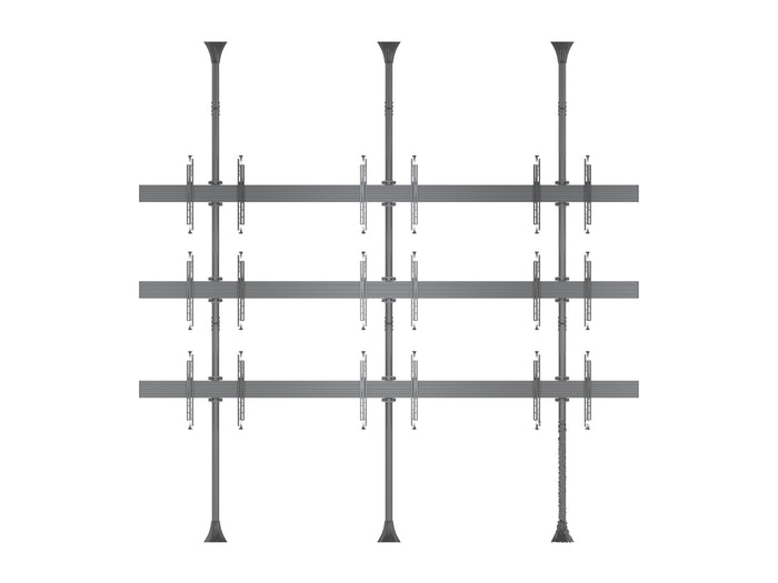 Multibrackets MBFC3UX3 M Pro 3m 9-Screen Floor to Ceiling Mount For 40"-65" Screens | 7350105216657 Floor to Ceiling Display Mount Multibrackets
