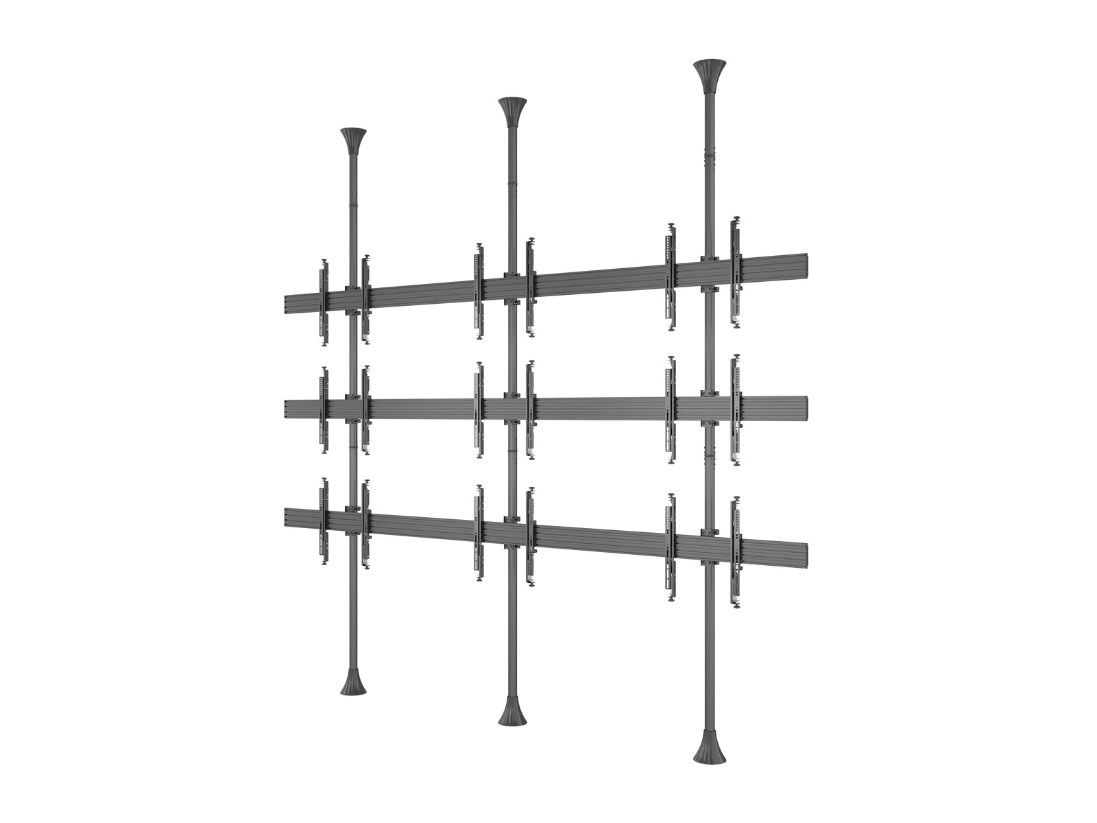 Multibrackets MBFC3UX3 M Pro 3m 9-Screen Floor to Ceiling Mount For 40"-65" Screens | 7350105216657