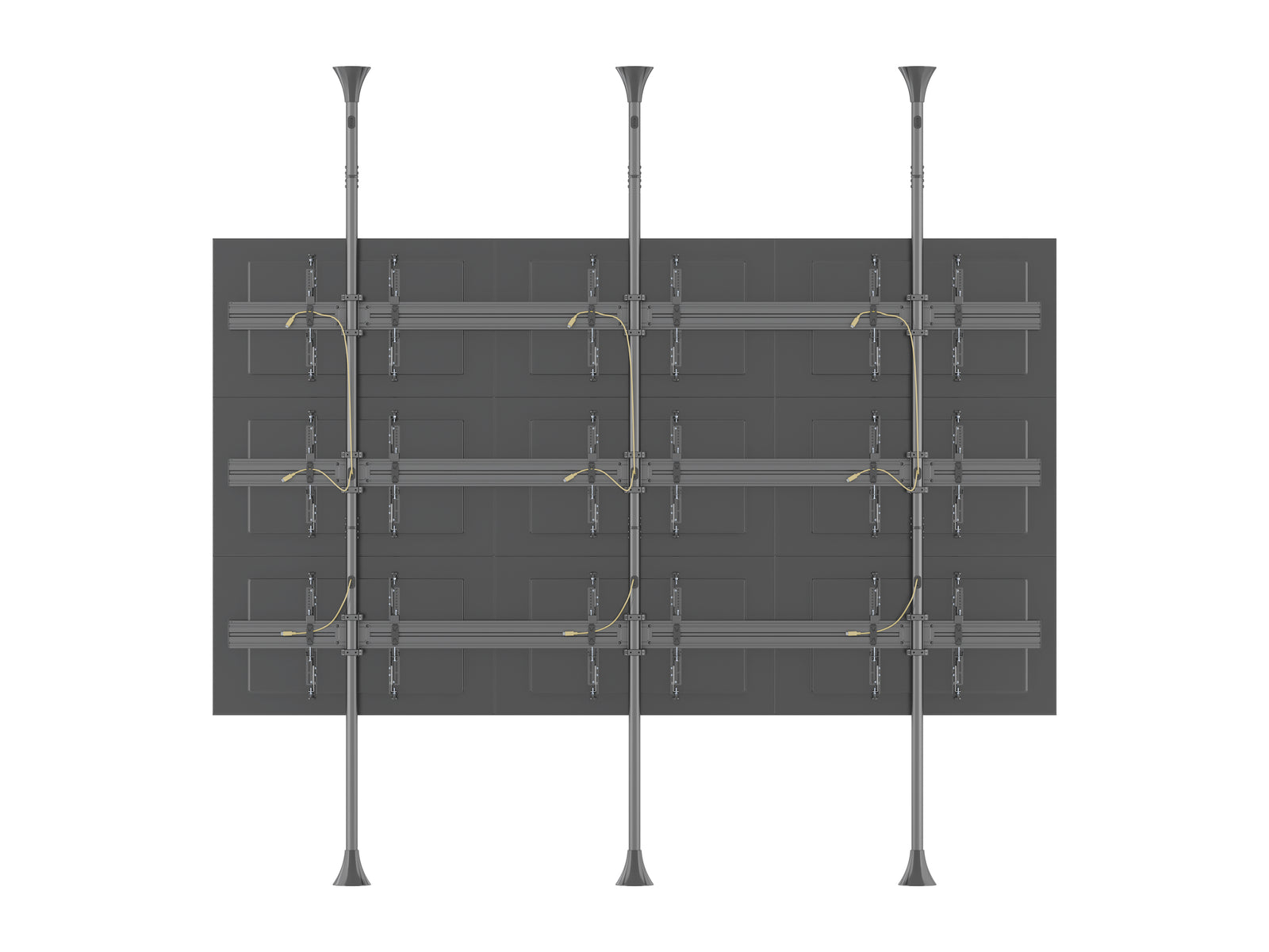 Multibrackets MBFC3UX3 M Pro 3m 9-Screen Floor to Ceiling Mount For 40"-65" Screens | 7350105216657