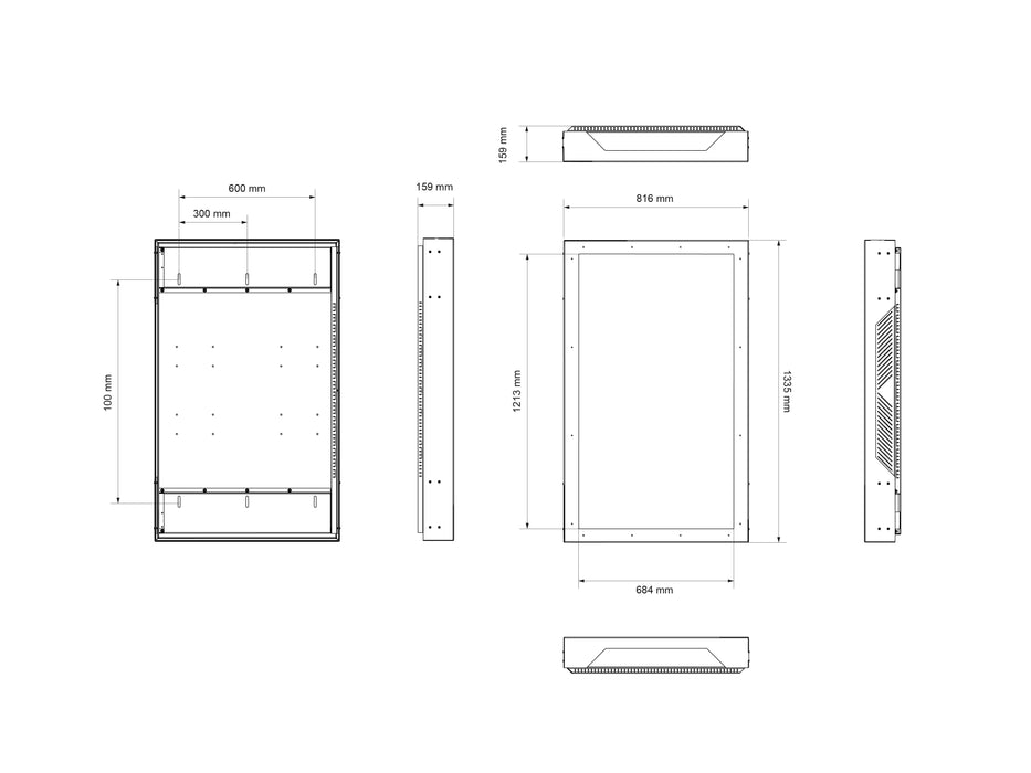 Multibrackets M Pro Series Enclosure – 55" Outdoor Wall Mount Portrait (Weatherproof, Anti-Theft, Modular) Multibrackets Outdoor Wall Mount Brackets Multibrackets