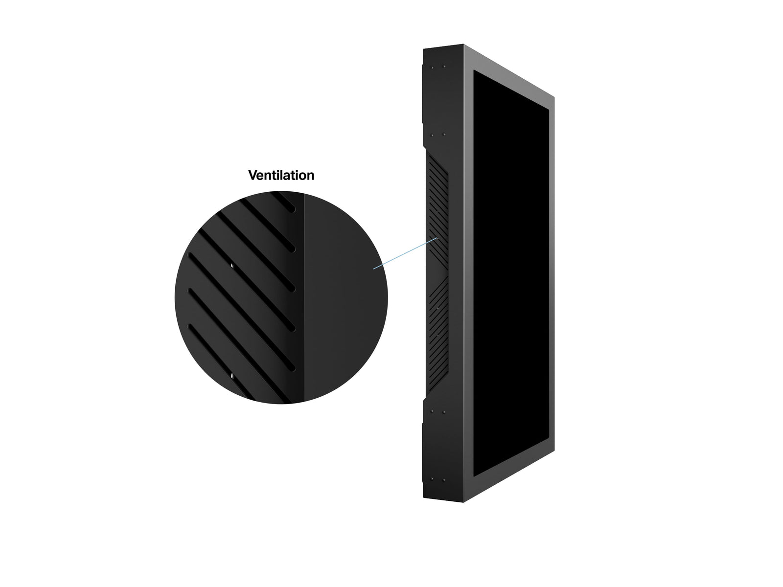 Multibrackets M Pro Series – 65" Outdoor Wall Enclosure Portrait (Weatherproof & Anti-Theft) Wall Mount Bracket Multibrackets