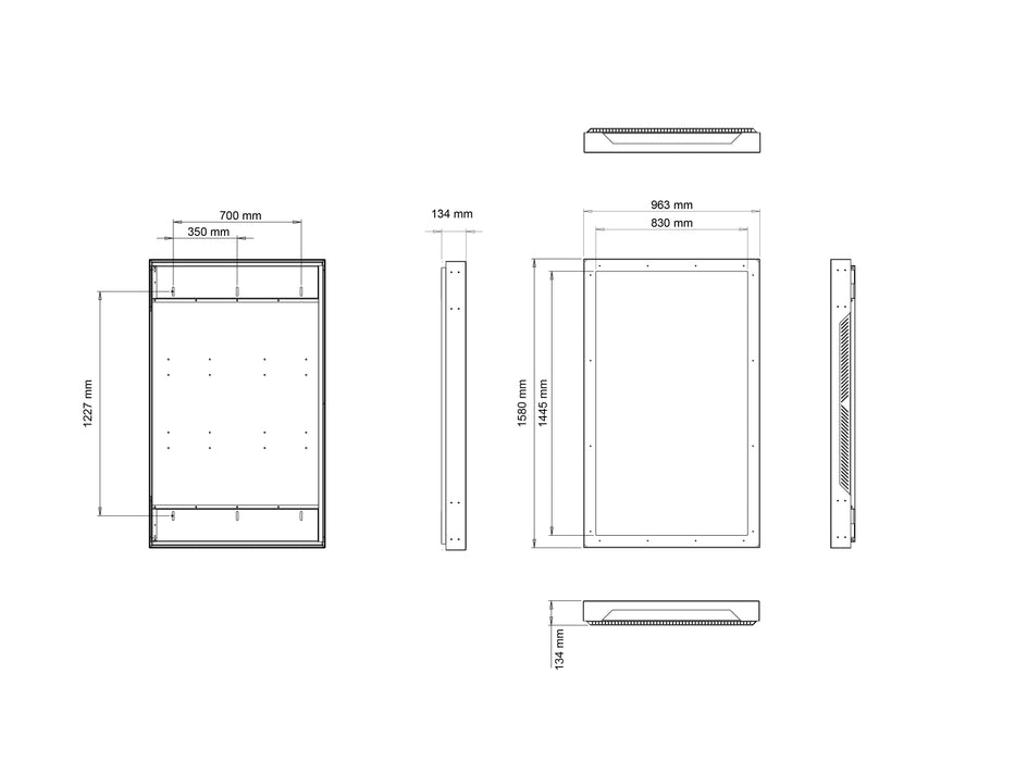 Multibrackets M Pro Series – 65" Outdoor Wall Enclosure Portrait (Weatherproof & Anti-Theft) Multibrackets Outdoor Wall Mount Brackets Multibrackets