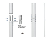 Multibrackets MBC1USD M Pro 1.5m Ceiling Mount For 40"-100" Displays | 7350105217371 Ceiling Mount Bracket Multibrackets
