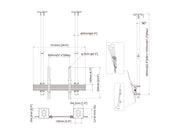 Multibrackets MBC1USD M Pro 1.5m Ceiling Mount For 40"-100" Displays | 7350105217371 Ceiling Mount Bracket Multibrackets