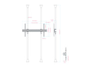 Multibrackets MBFC1UX1 M Pro Floor to Ceiling Mount For 85"-110" Screens | 7350105217388