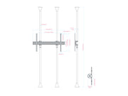 Multibrackets MBFC1UX1 M Pro Floor to Ceiling Mount For 55"-85" Screens | 7350105217395