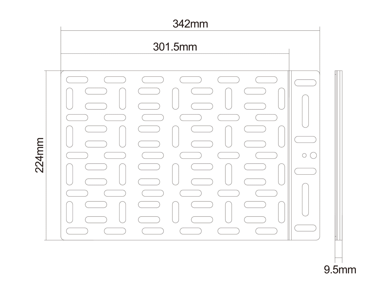 Multibrackets M Universal Media Mount Medium Slide-Out AV Storage | 7350105218460 Mount Accessories Multibrackets
