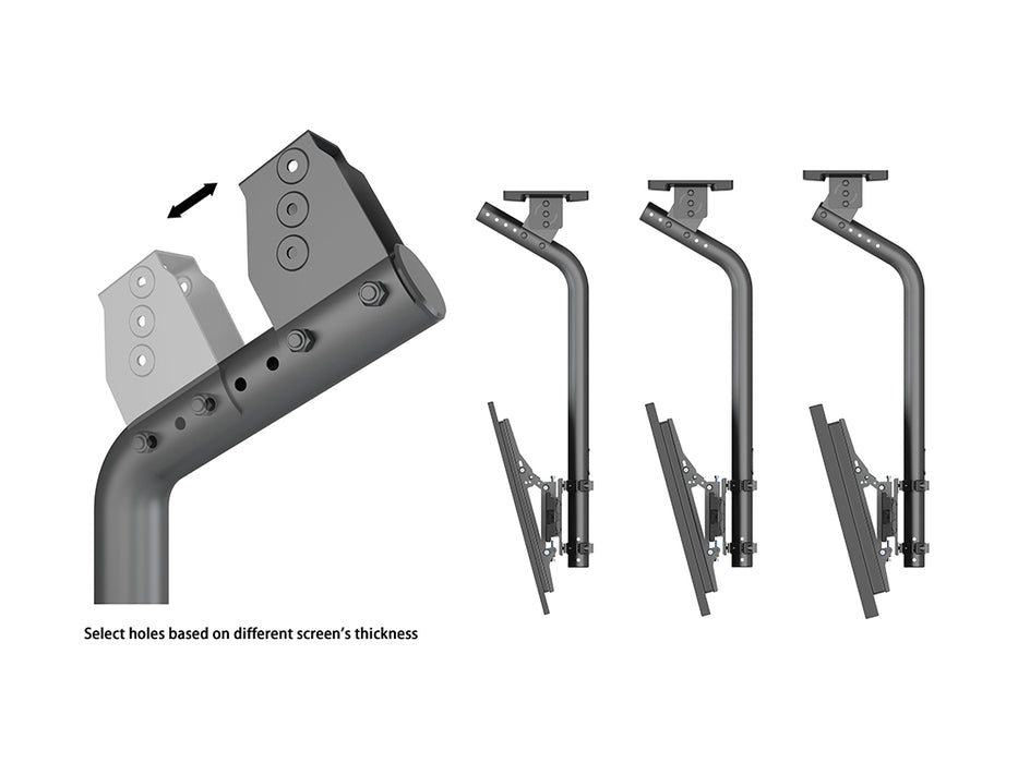 Multibrackets 0.8m Tilt 40"-65" Pro Series Menu Board Ceiling Mount For 5 Screens | MBC5X1UGC Menu Board Mounting Systems Multibrackets