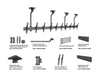 Multibrackets 0.8m Tilt 40"-65" Pro Series Menu Board Ceiling Mount For 5 Screens | MBC5X1UGC Menu Board Mounting Systems Multibrackets