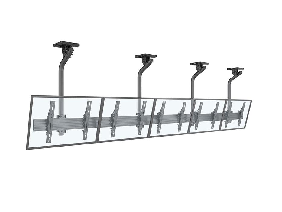 Multibrackets 0.8m Tilt 40"-65" Pro Series Menu Board Ceiling Mount For 5 Screens | MBC5X1UGC Menu Board Mounting Systems Multibrackets