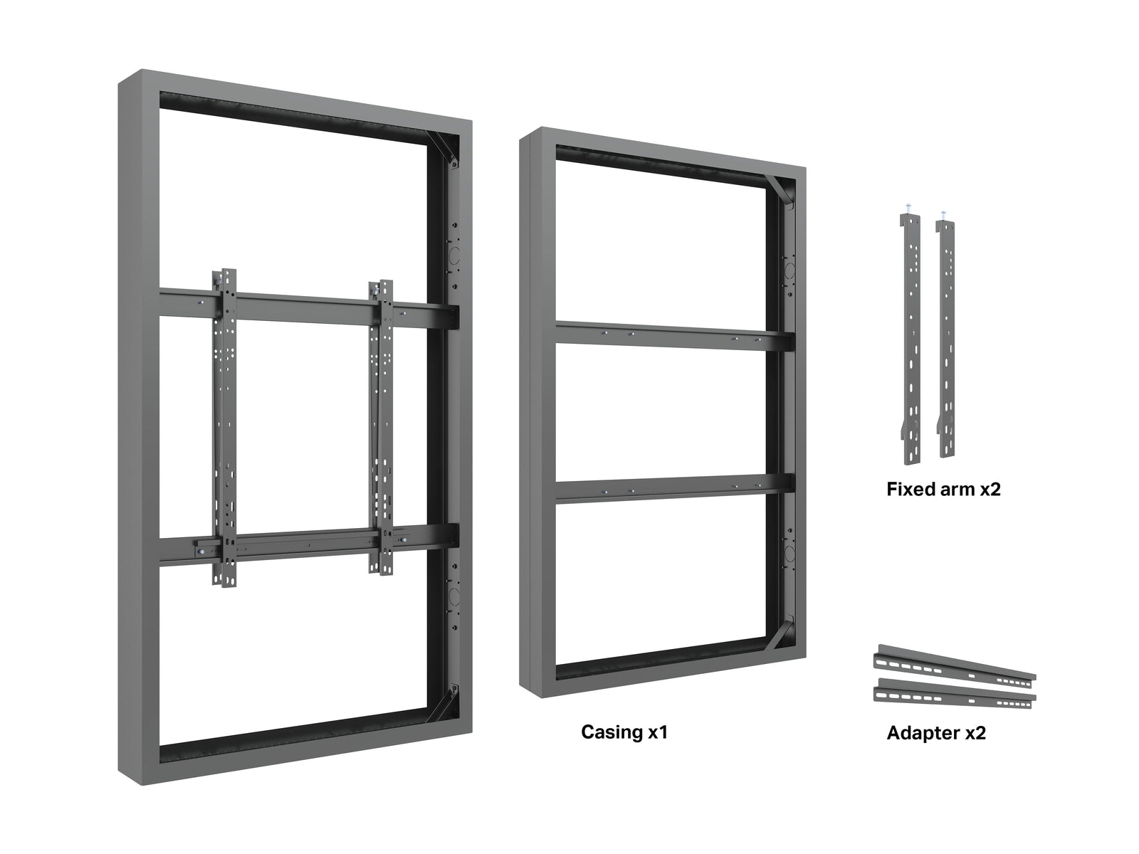 Multibrackets M Pro 75" Large B2B Digital Signage Display Enclosure – Black | 7350105219689 Signage Display Enclosures Multibrackets