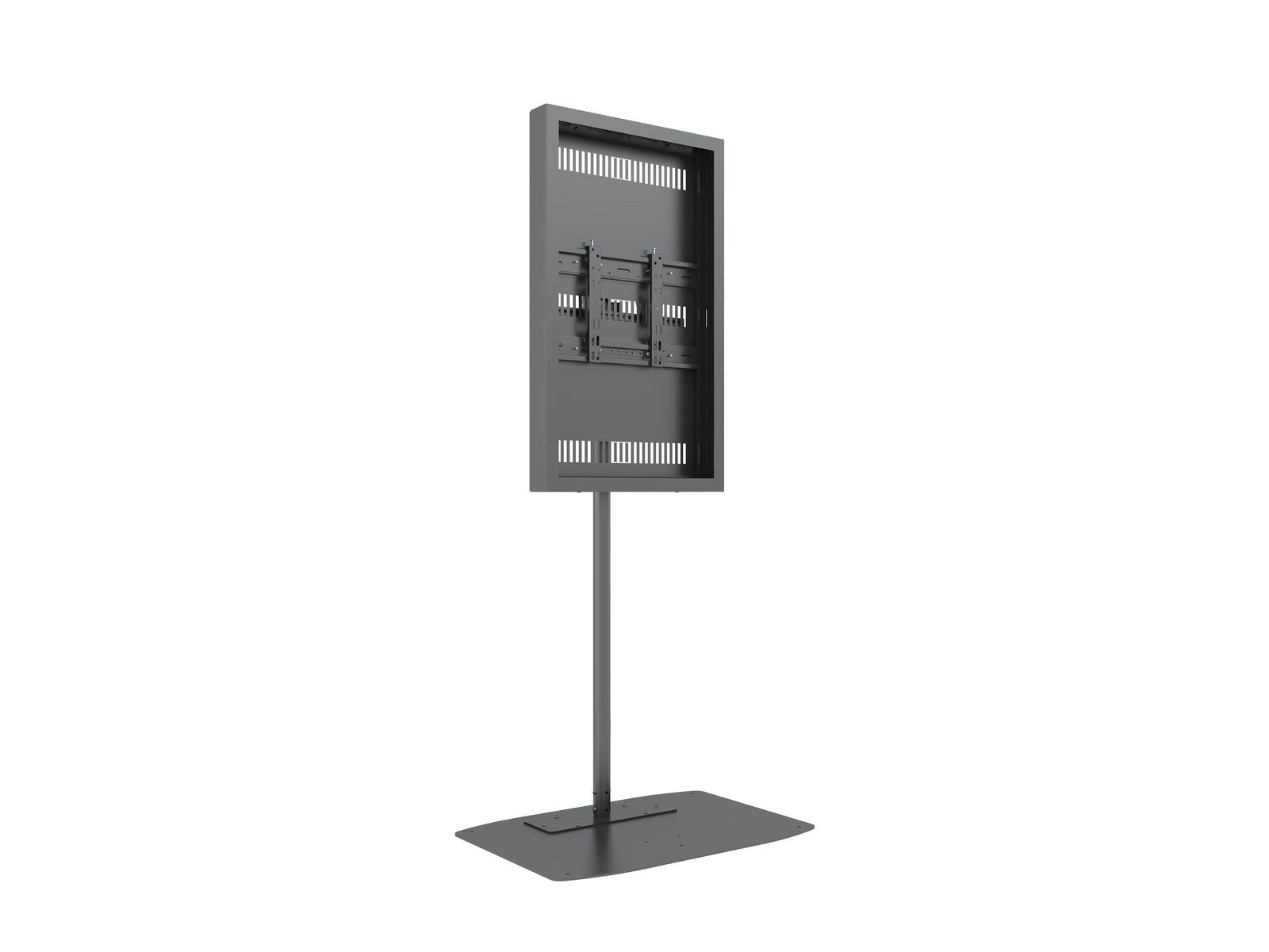Multibrackets M Pro Series 43" Single Pole Floorbase Digital Signage Enclosure – Black | 7350105219764 Signage Display Enclosures Multibrackets