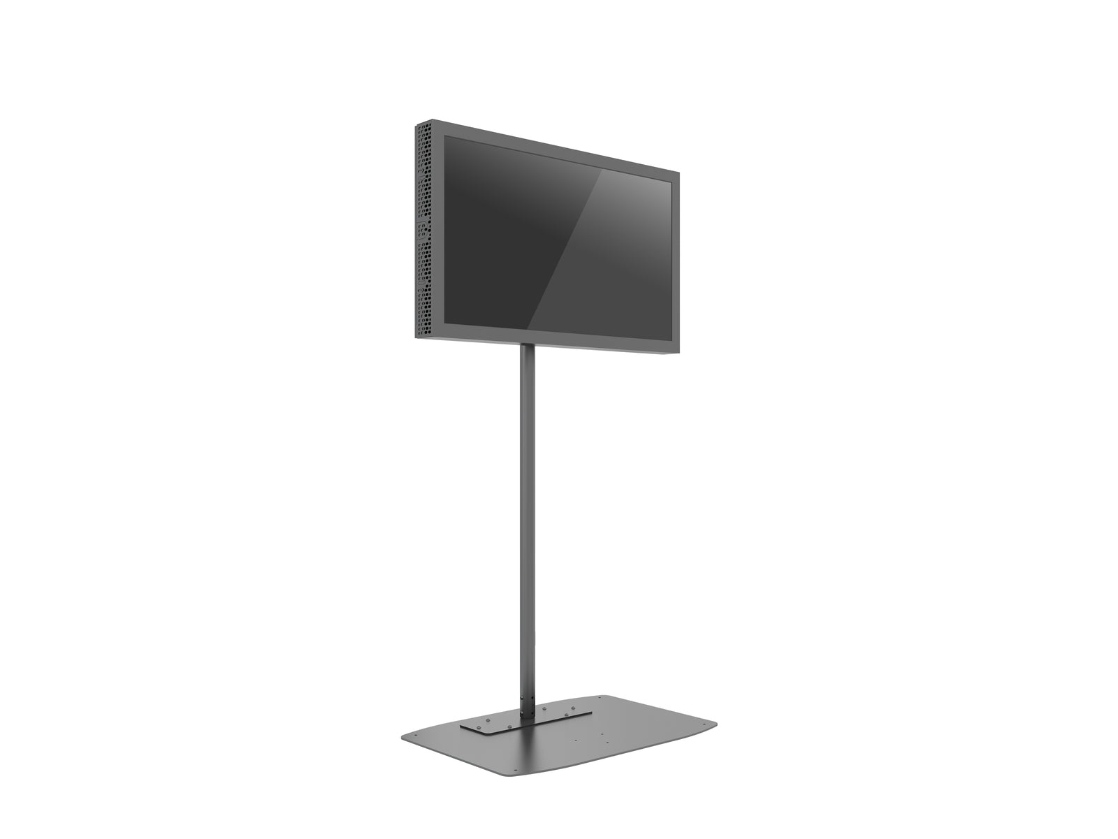 Multibrackets M Pro Series 43" Single Pole Floorbase Digital Signage Enclosure – Black | 7350105219764 Signage Display Enclosures Multibrackets