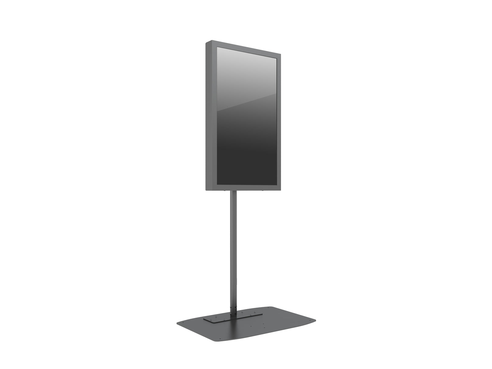 Multibrackets M Pro Series 43" Single Pole Floorbase Digital Signage Enclosure – Black | 7350105219764 Signage Display Enclosures Multibrackets