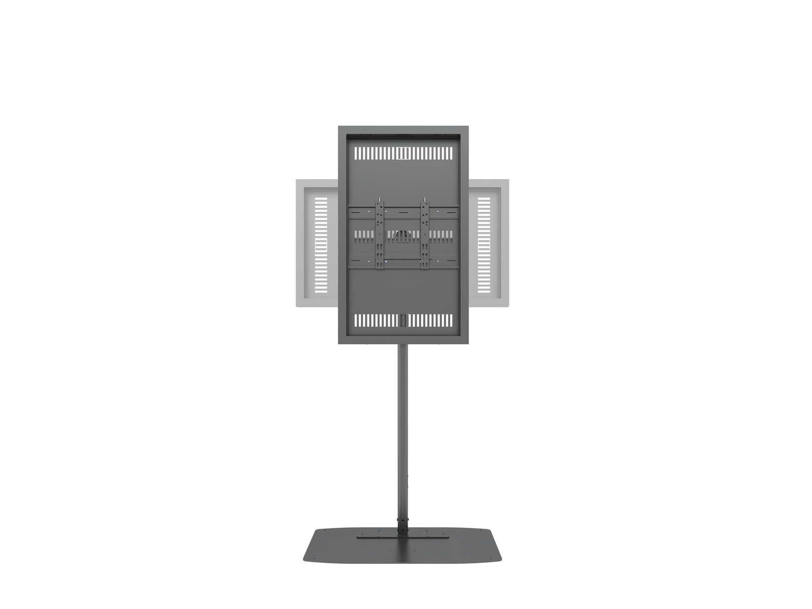 Multibrackets M Pro Series 43" Single Pole Floorbase Digital Signage Enclosure – Black | 7350105219764 Signage Display Enclosures Multibrackets