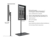 Multibrackets M Pro Series 43" Single Pole Floorbase Digital Signage Enclosure – Black | 7350105219764 Signage Display Enclosures Multibrackets