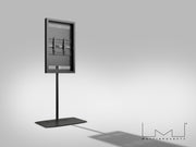 Multibrackets M Pro Series 43" Single Pole Floorbase Digital Signage Enclosure – Black | 7350105219764 Signage Display Enclosures Multibrackets