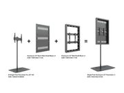 Multibrackets M Pro Series 43" Single Pole Floorbase Digital Signage Enclosure – Black | 7350105219764 Signage Display Enclosures Multibrackets