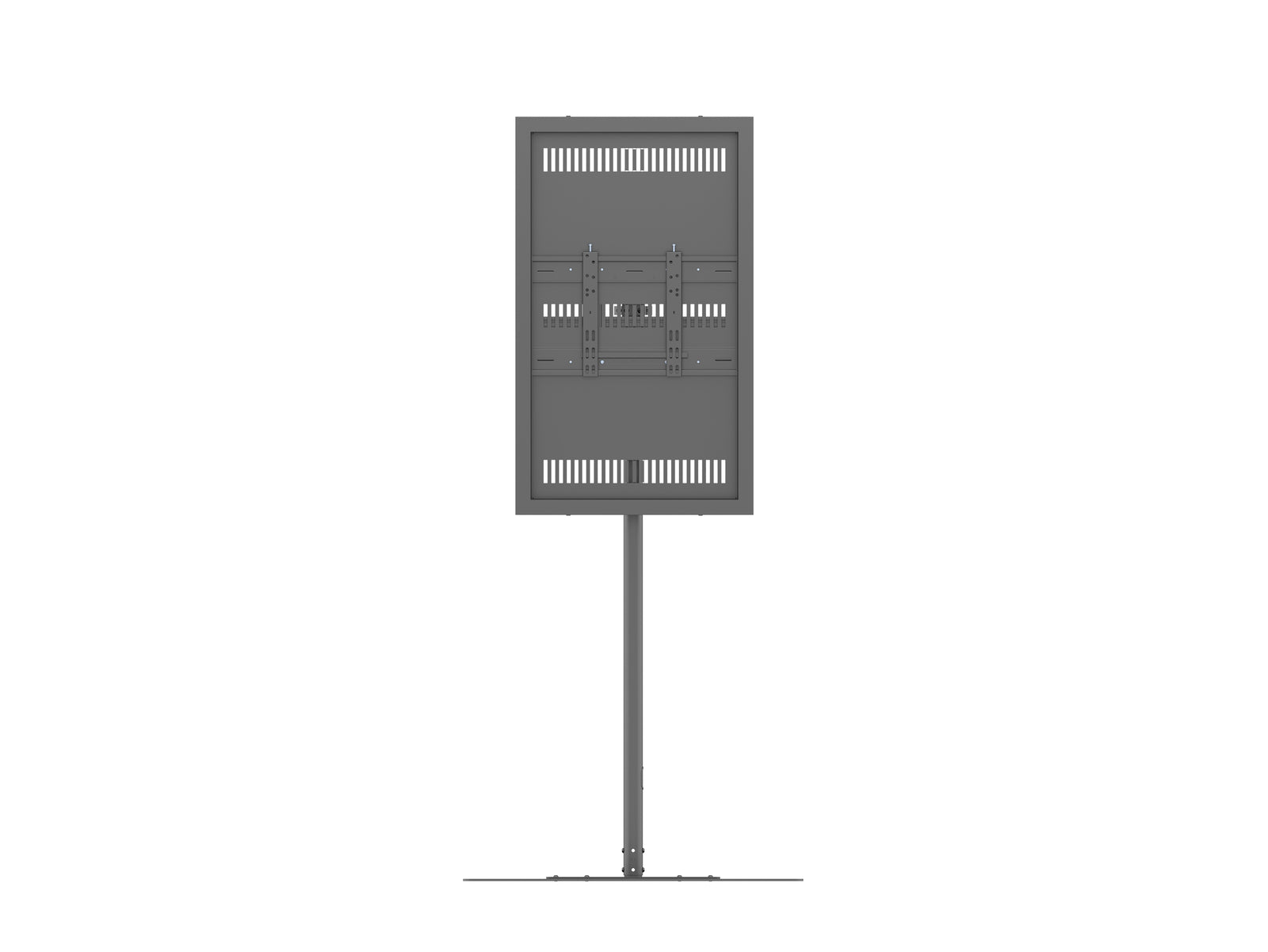 Multibrackets M Pro Series 43" Single Pole Floorbase Digital Signage Enclosure – Black | 7350105219764 Signage Display Enclosures Multibrackets